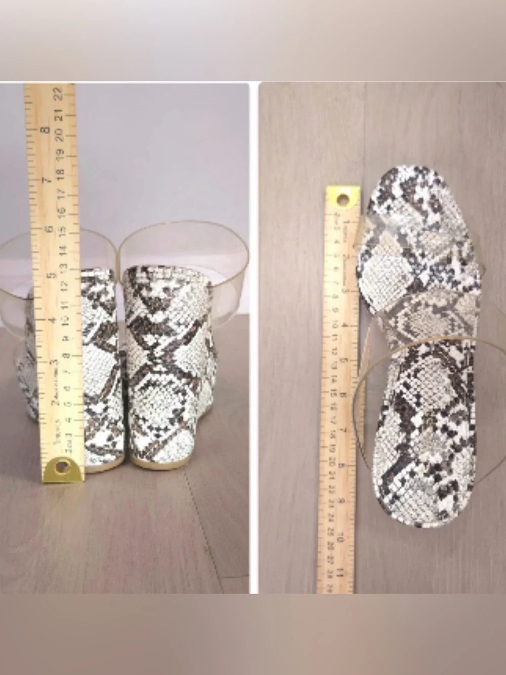 Clear Strap Snake Print Wedge Sandals - Express
